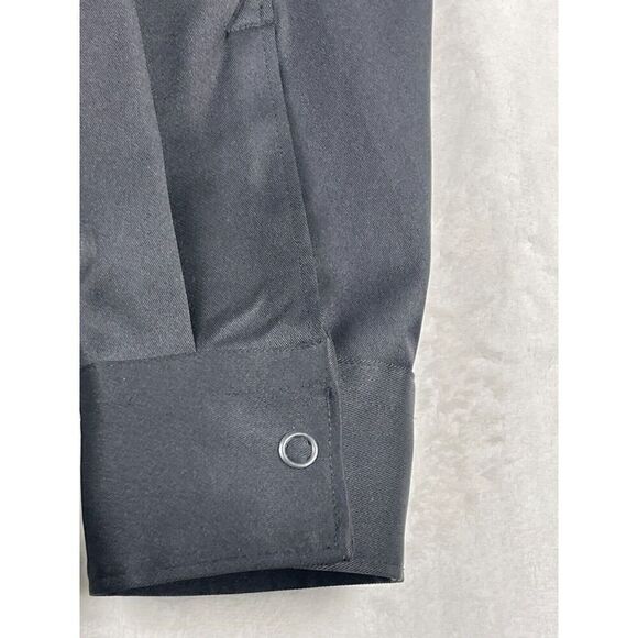 NWT Kenneth Cole New York Men's Snap Button-Up Shirt Size S Black Solid Stretch - Picture 6 of 15